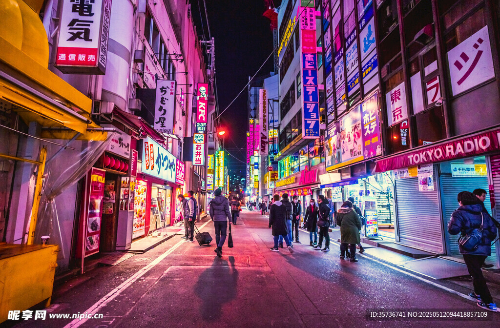 繁华都市夜街景象
