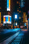 都市夜景繁华街道景象
