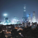 都市璀璨夜景俯瞰图