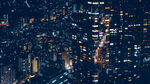 繁华都市夜景俯瞰图