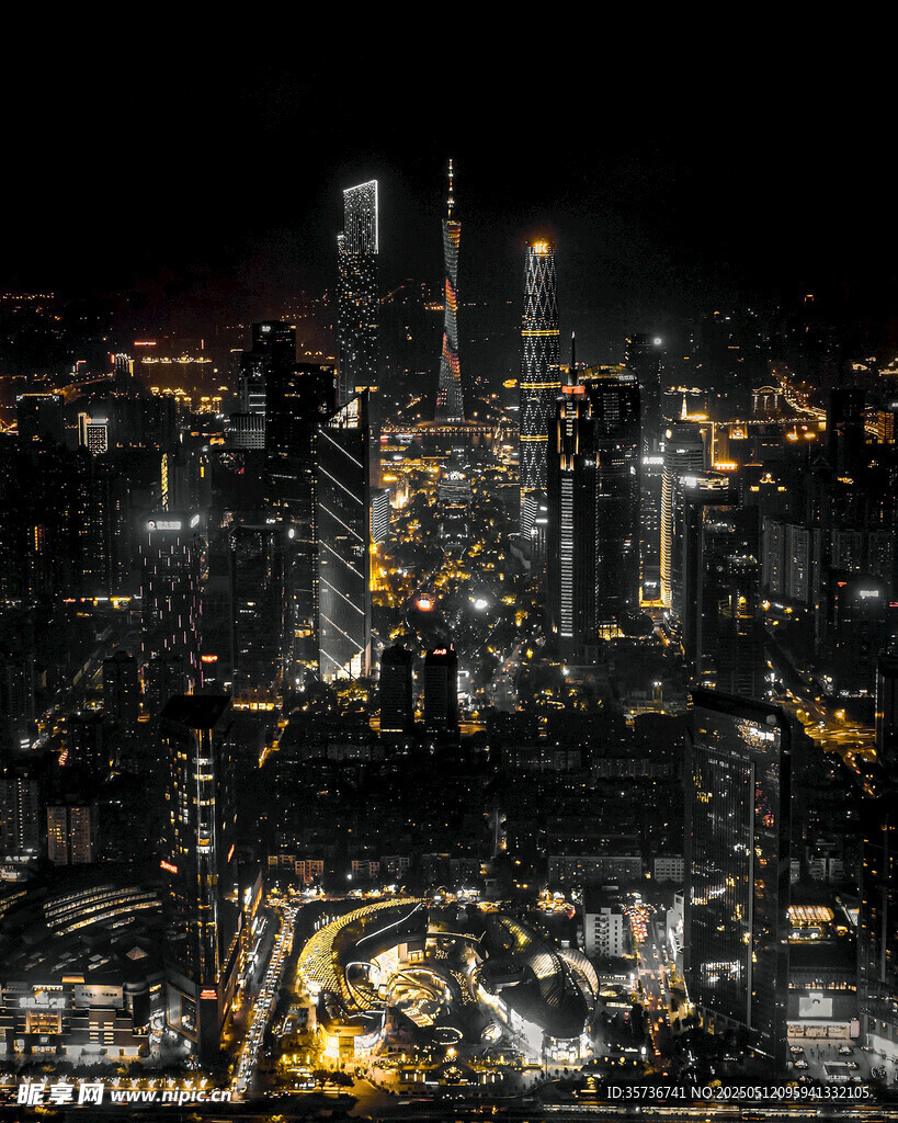 璀璨都市夜景俯瞰图