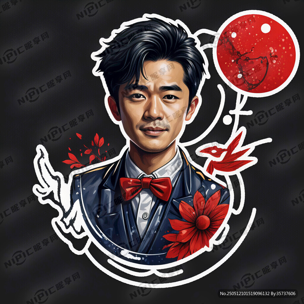 真人版周杰伦贴纸 