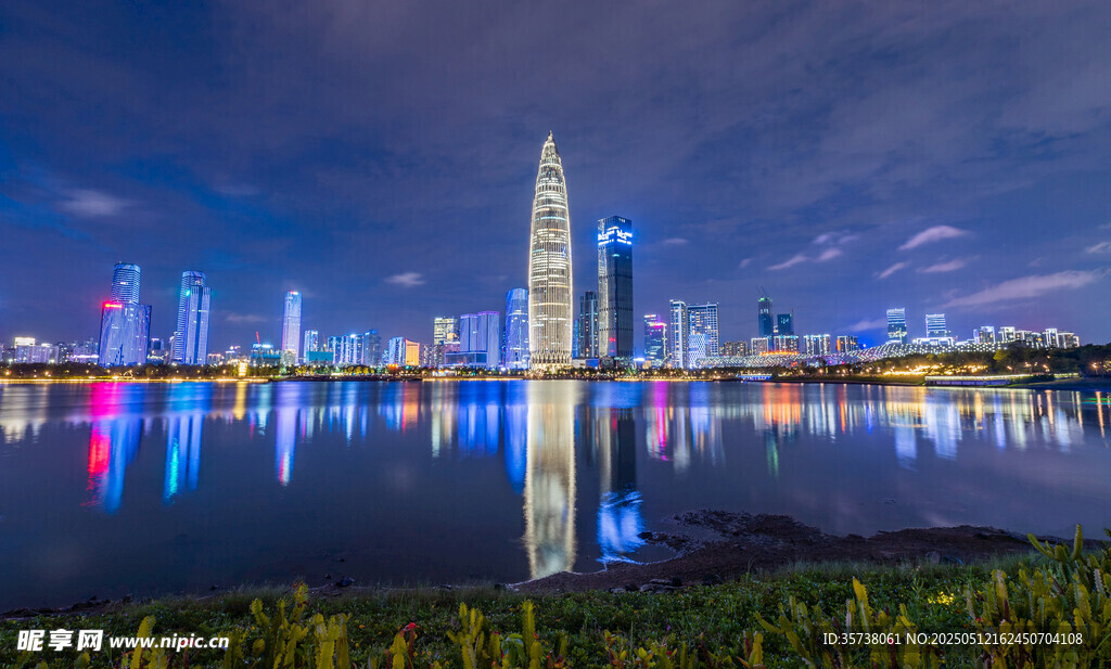深圳璀璨夜景城市天际线