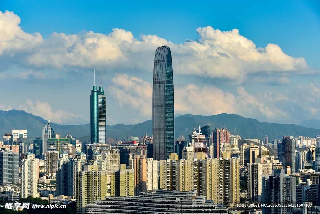 繁华都市天际线景观