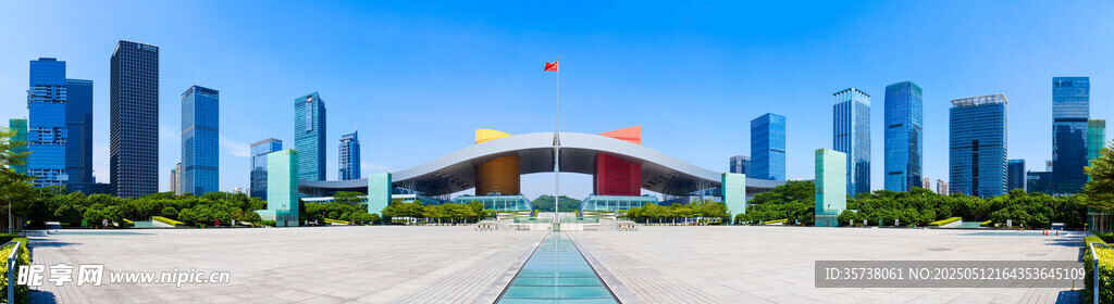 城市天际线全景风光