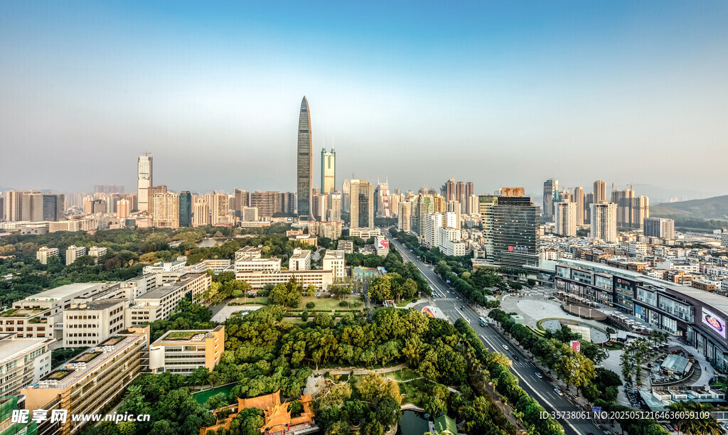 深圳城市天际线俯瞰景观
