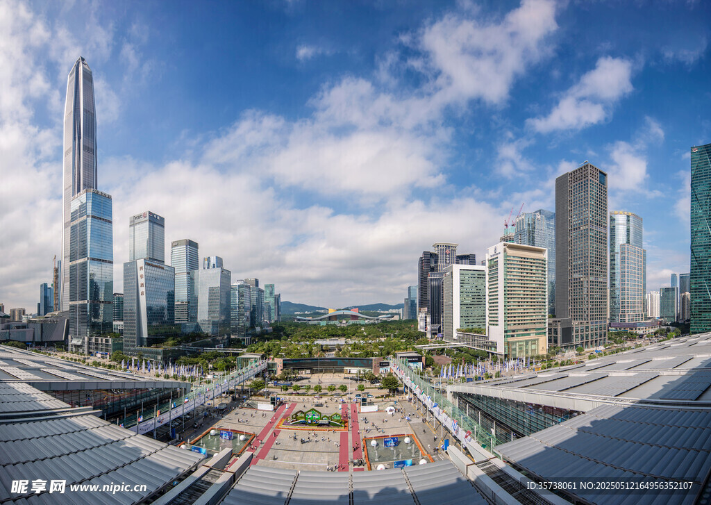 都市繁华天际线景观