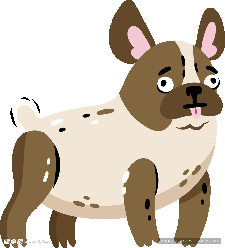 可爱法国斗牛犬卡通形象