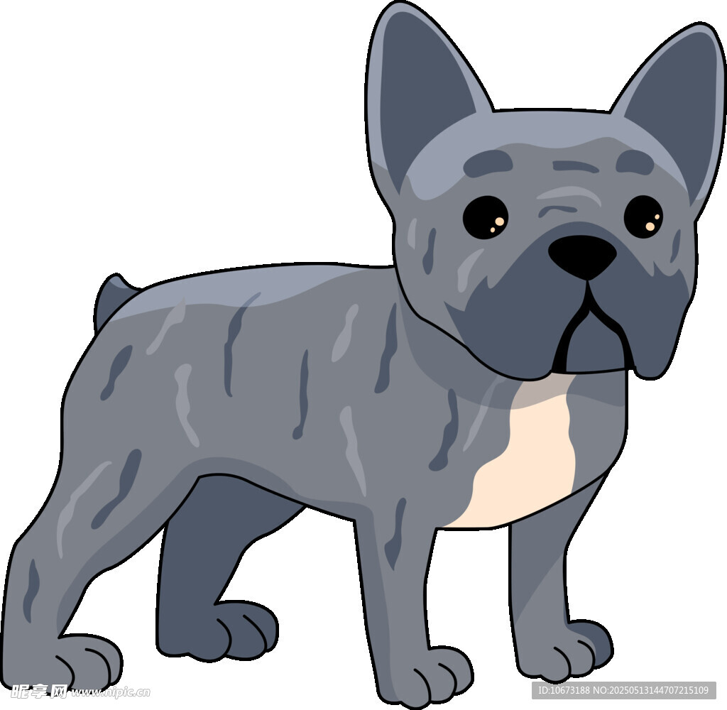 可爱法国斗牛犬卡通形象