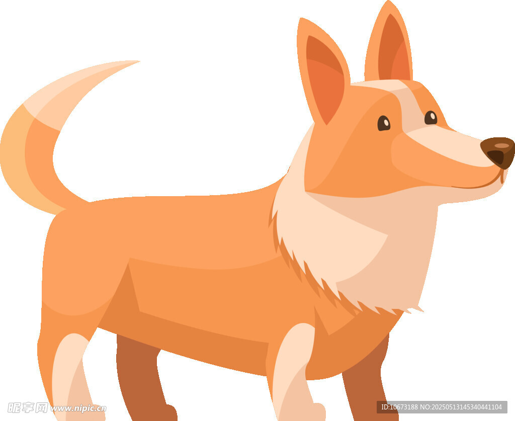 可爱柯基犬卡通形象