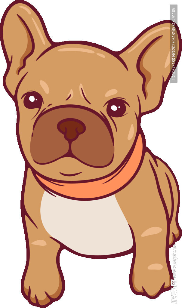 可爱法国斗牛犬卡通形象