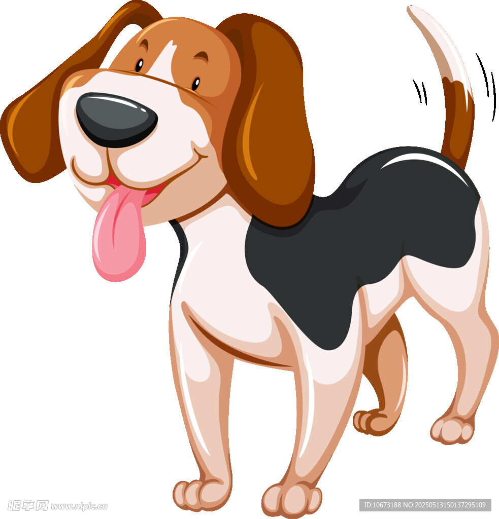 可爱小猎犬卡通形象