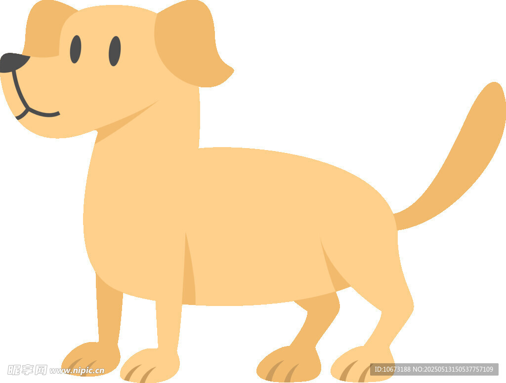 可爱小黄狗插画