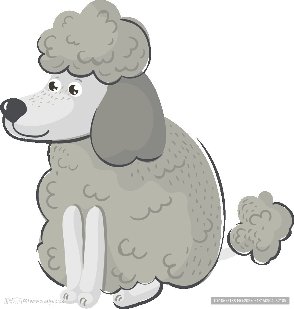 可爱贵宾犬卡通形象