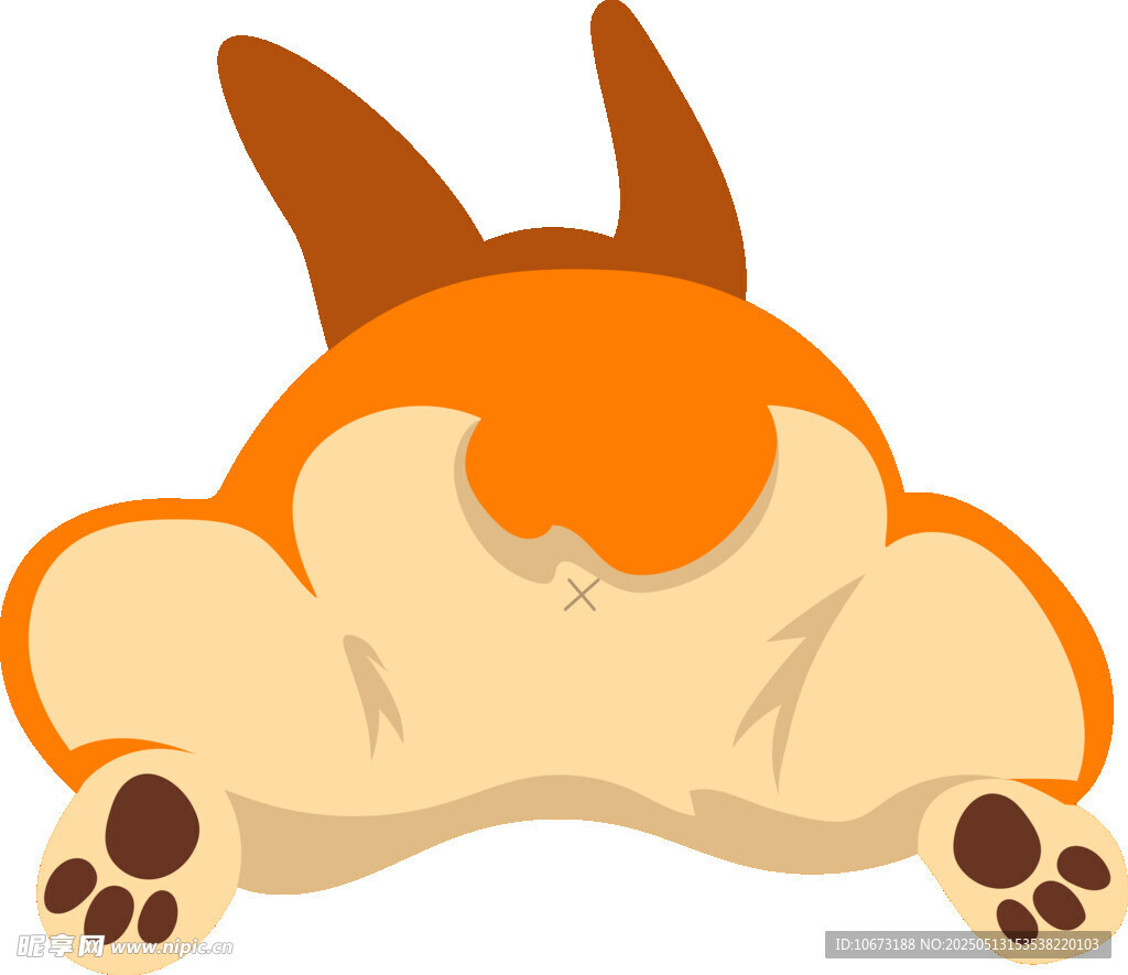 趴着的可爱兔子背影