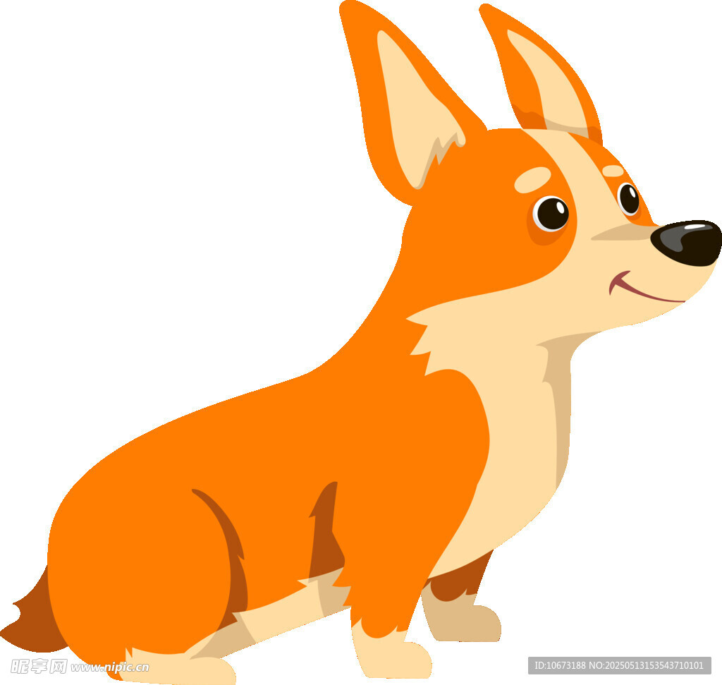 可爱卡通柯基犬形象
