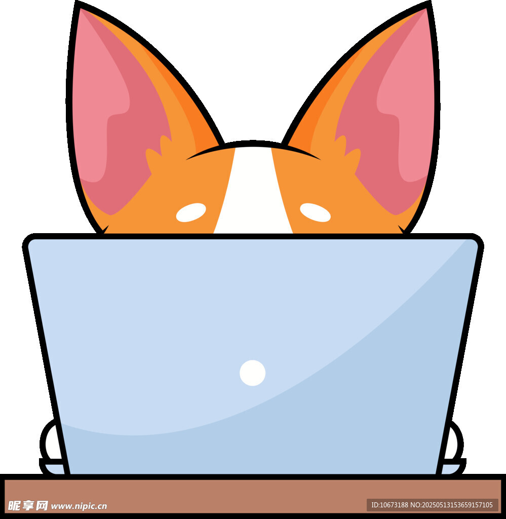 萌犬用笔记本电脑