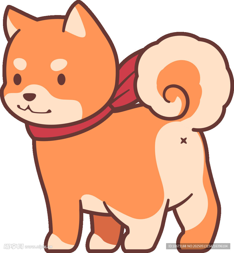 可爱柴犬卡通形象