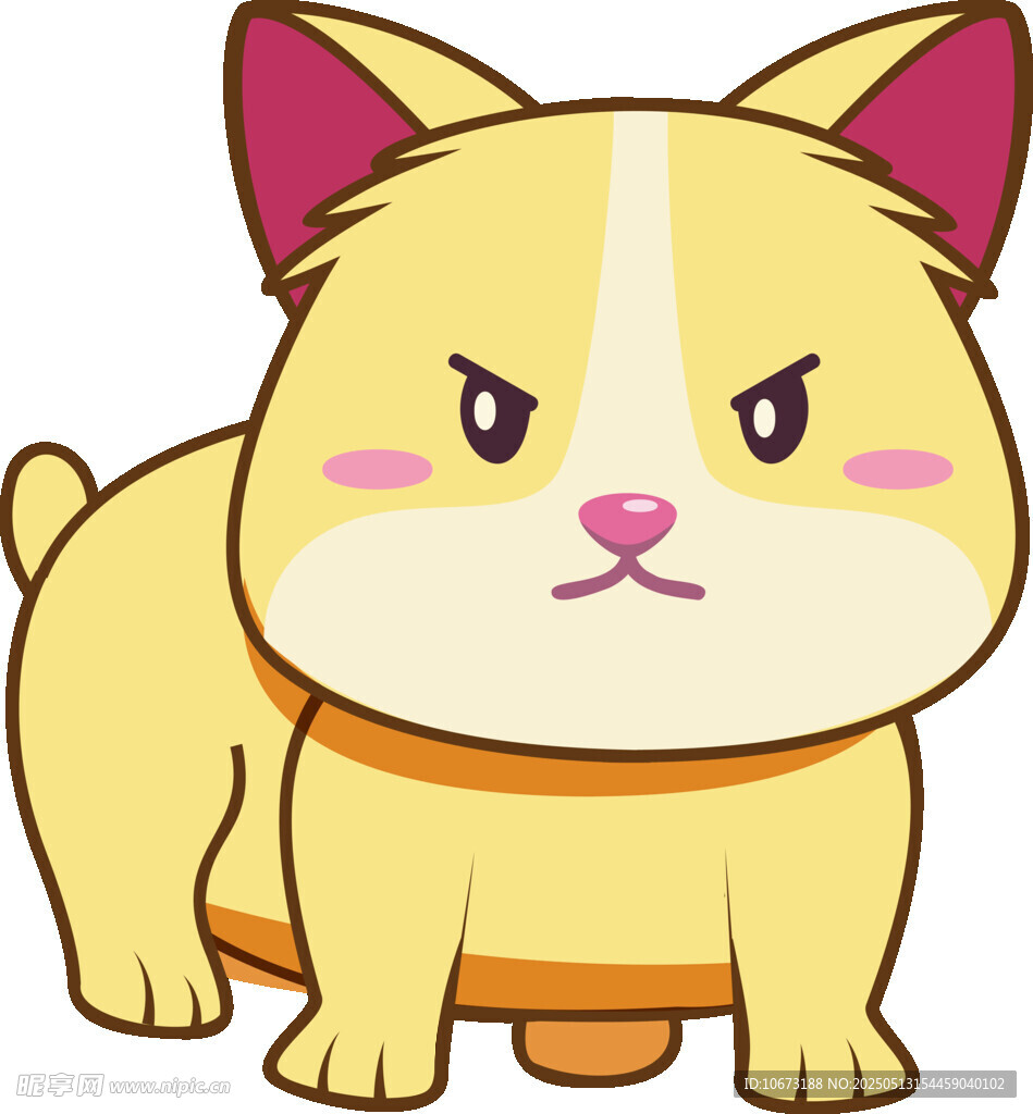可爱黄猫卡通形象