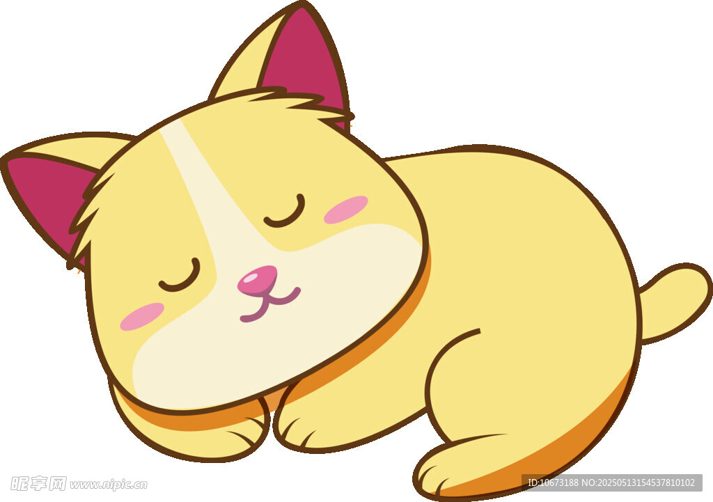 熟睡的可爱小黄猫