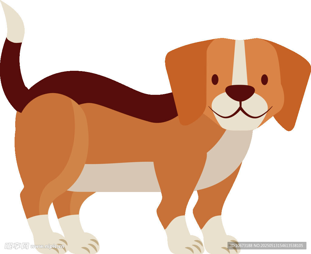 可爱小猎犬插画