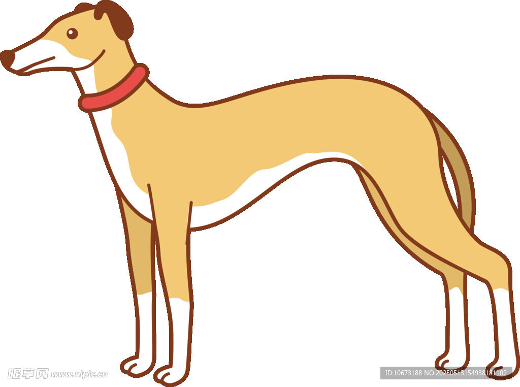 站立的棕黄色猎犬