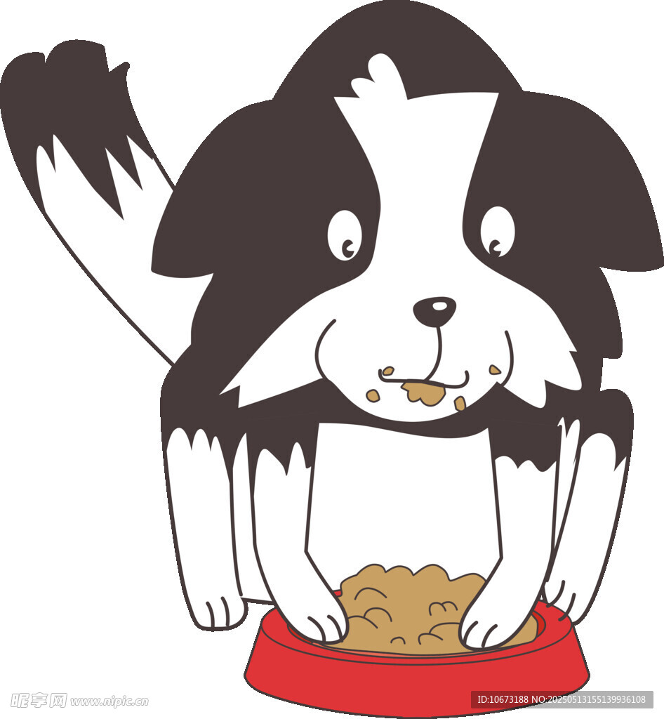 小狗进食图
