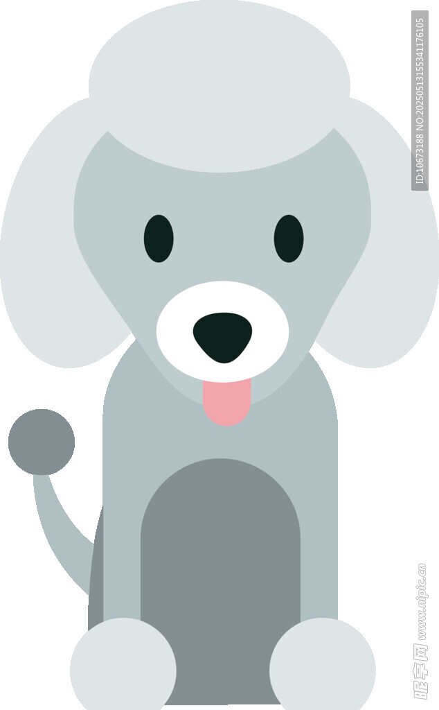 可爱贵宾犬卡通形象