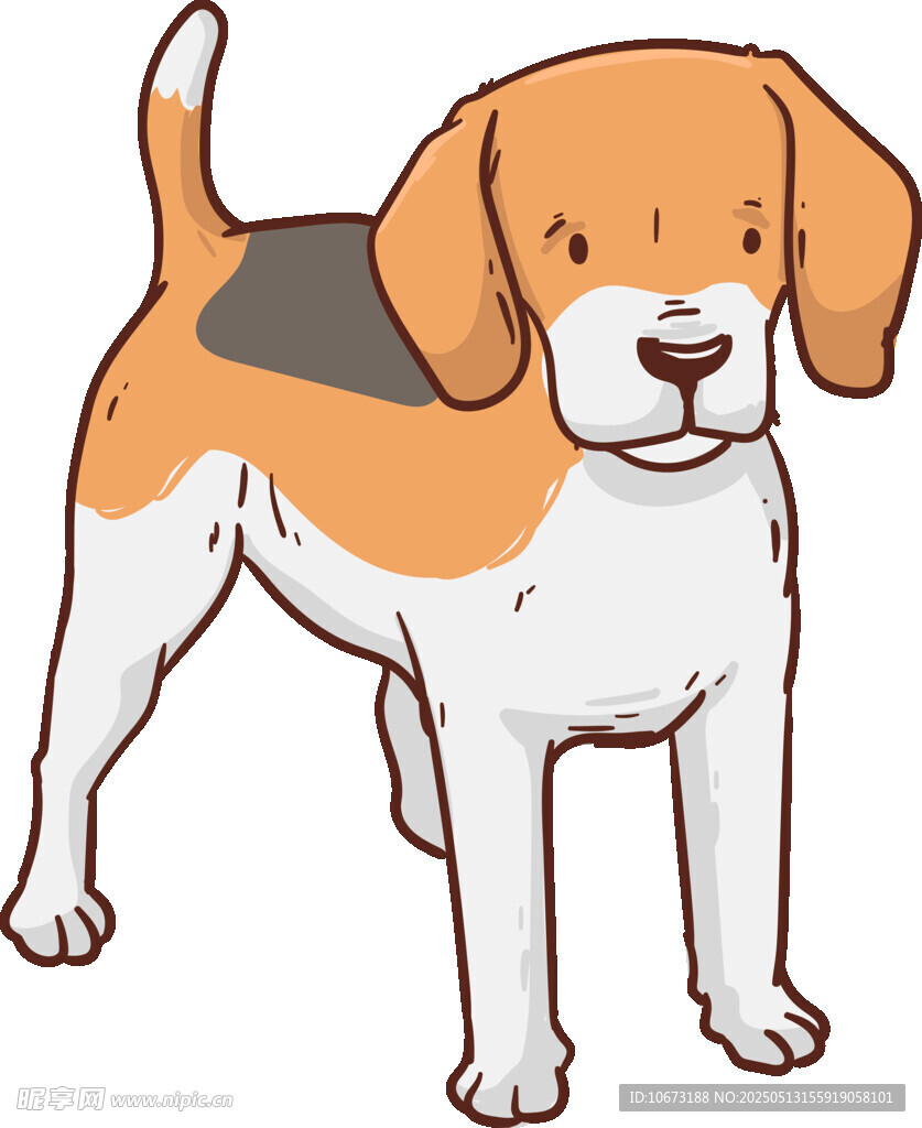 可爱小猎犬插画