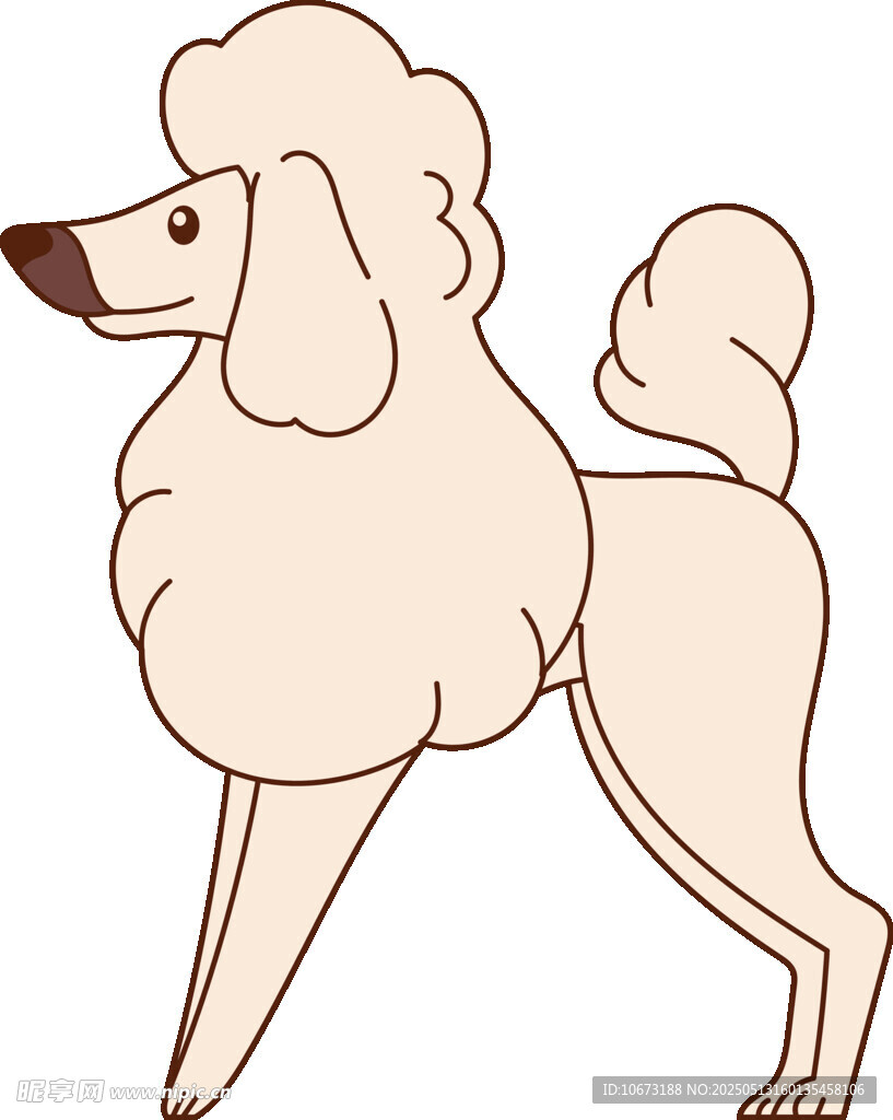 可爱贵宾犬卡通形象