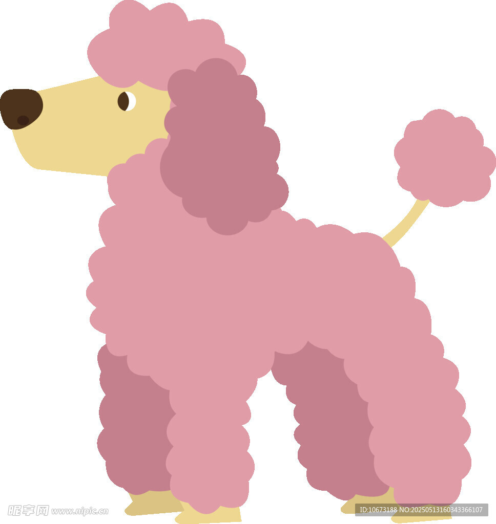 粉色贵宾犬卡通形象