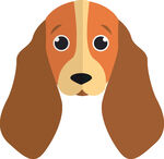可爱巴吉度犬头像
