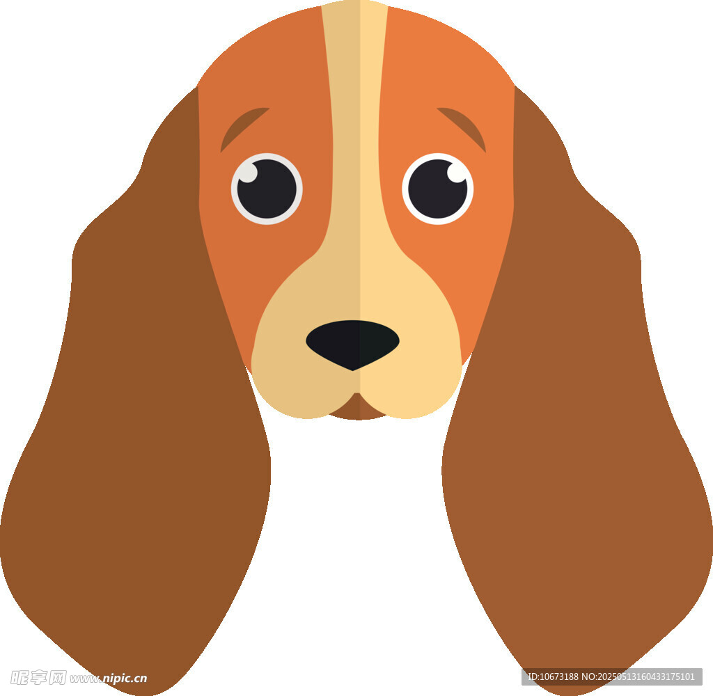 可爱巴吉度犬头像