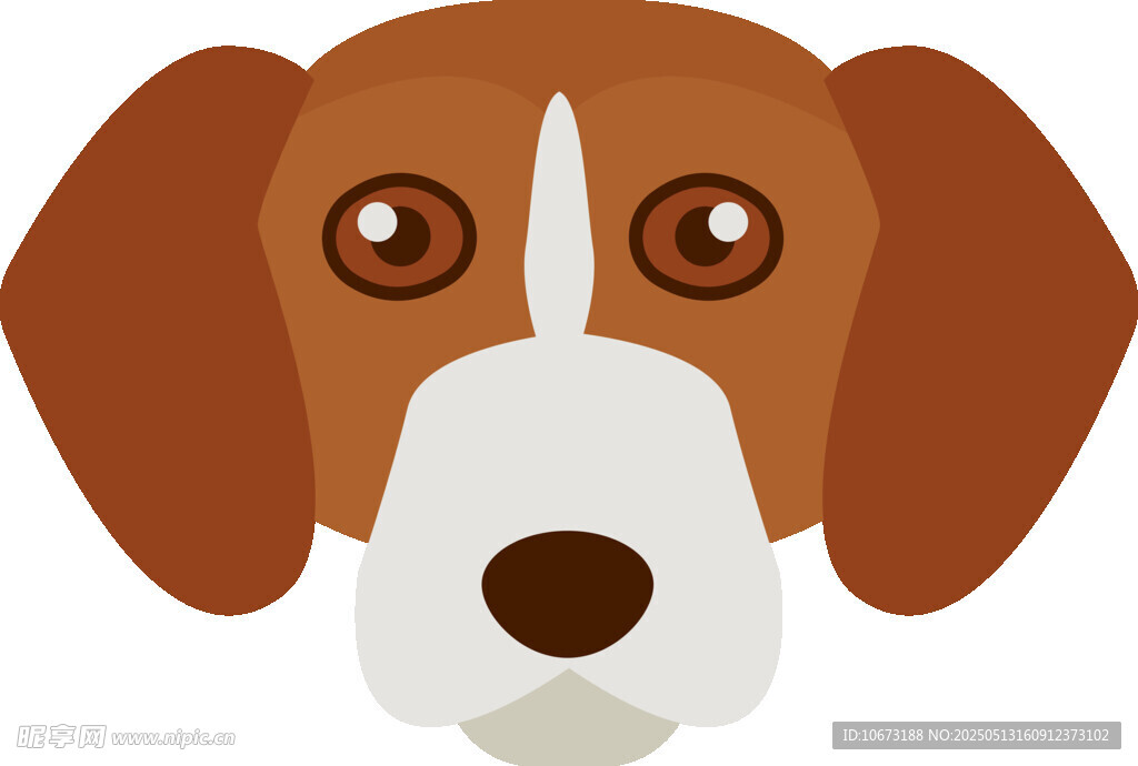 可爱比格犬头像