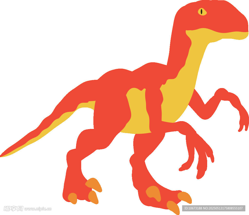 红色卡通恐龙形象