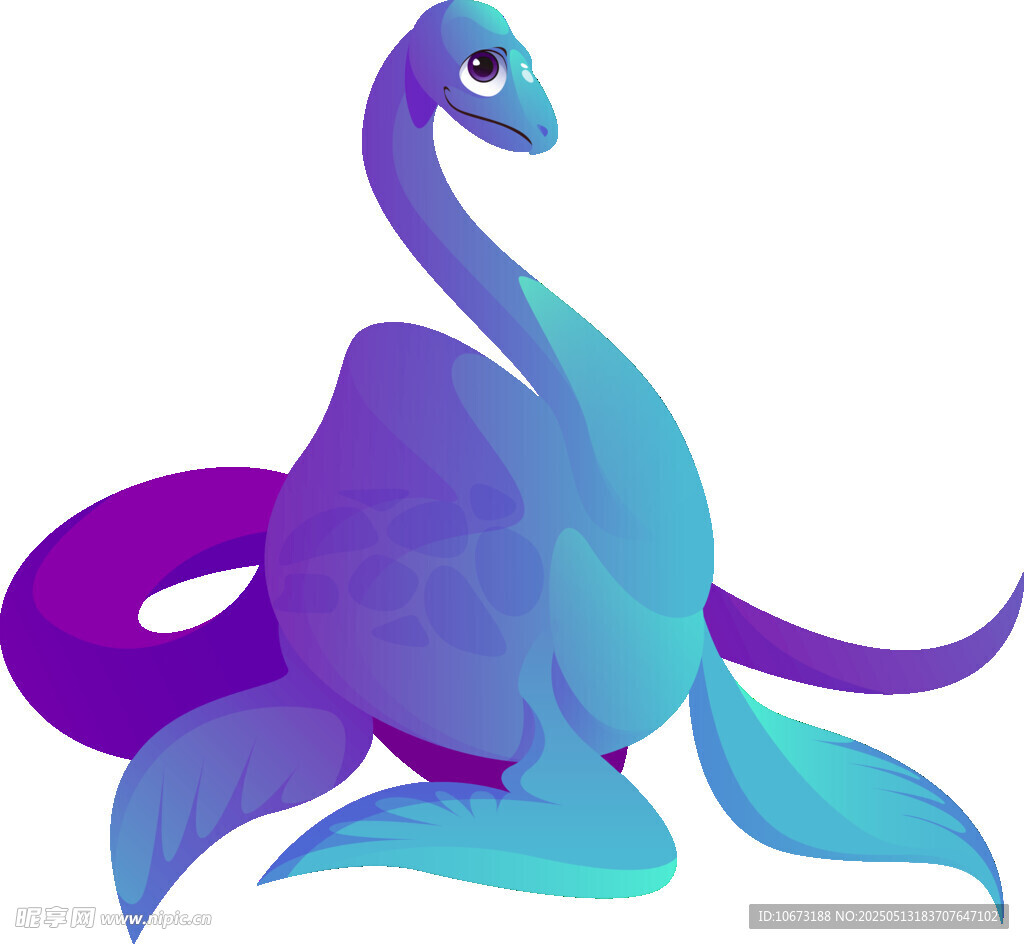 梦幻蓝色水生奇幻生物