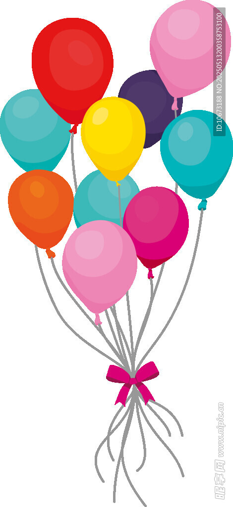 彩色气球束