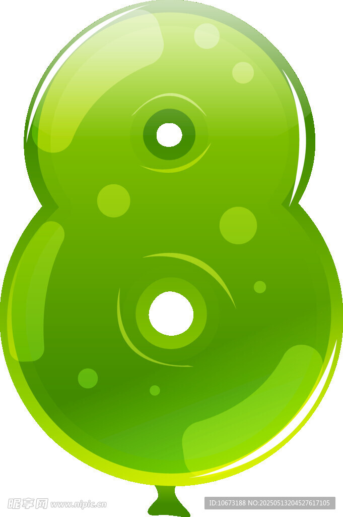 绿色数字8气球