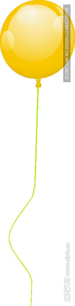 黄色气球飘起