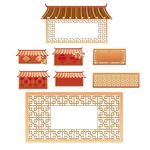 中式传统门窗屋檐装饰元素