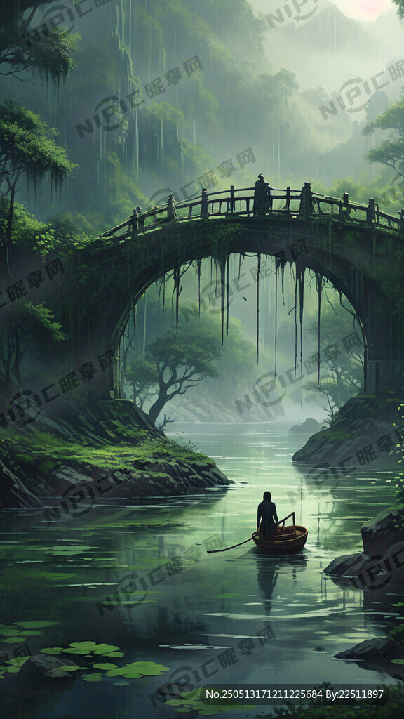 绿盘浮波 绘就幽谧画幕。 