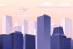 城市卡通背景