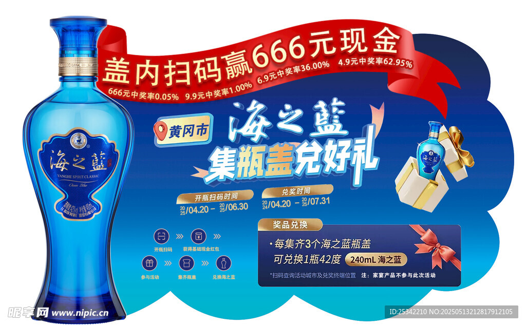 海之蓝集瓶盖活动爆炸贴
