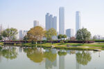 湖畔都市风光美景
