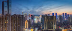 城市璀璨夜景天际线