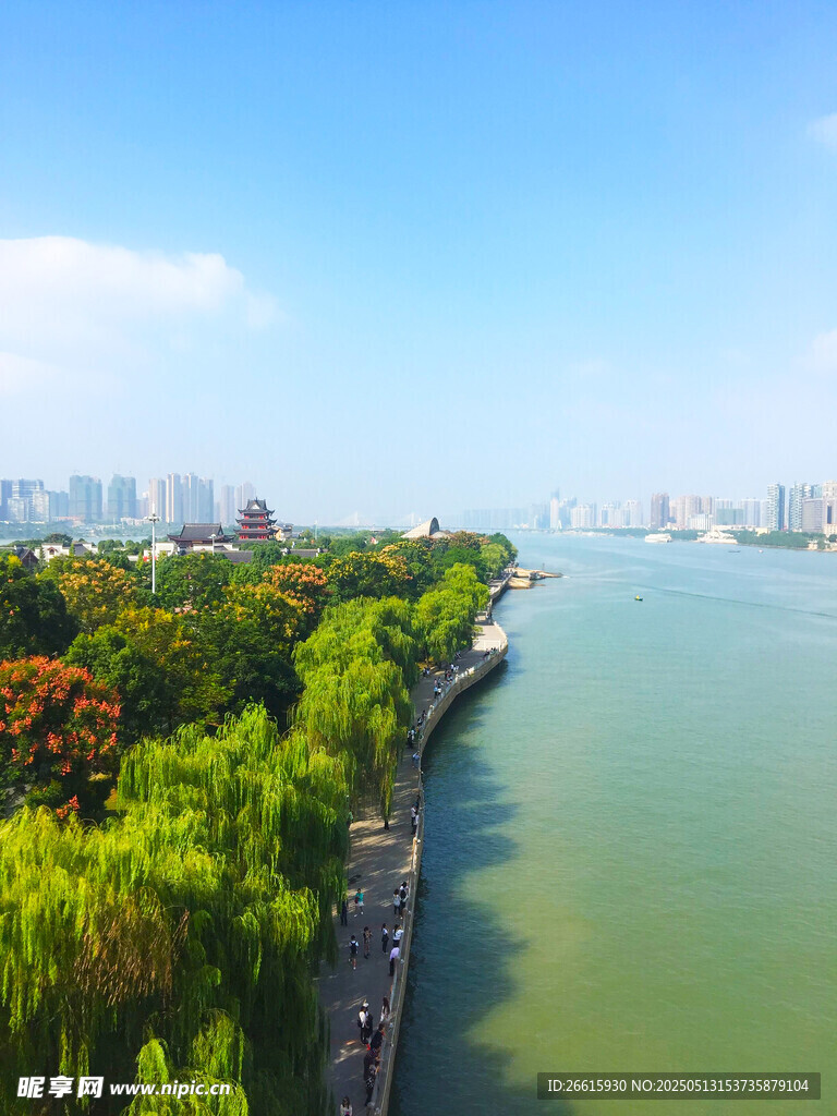 河畔城市风光美景