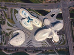 现代风格独特建筑鸟瞰图