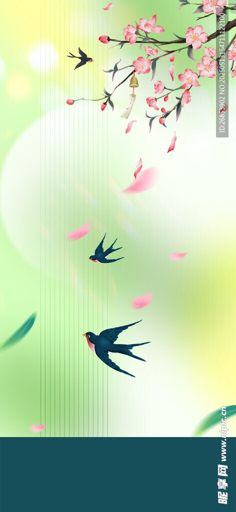 春天燕子背景