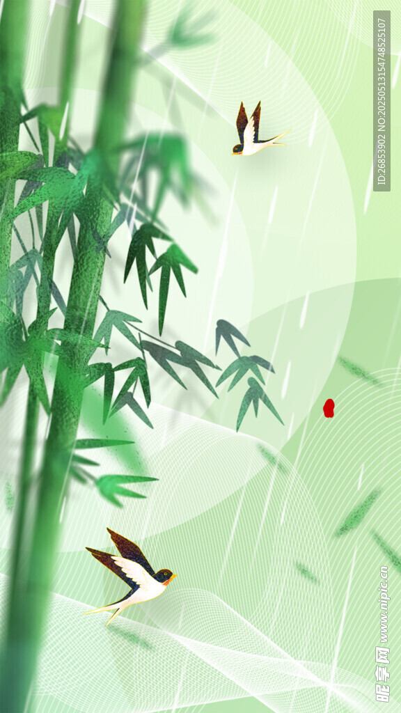 春天燕子背景