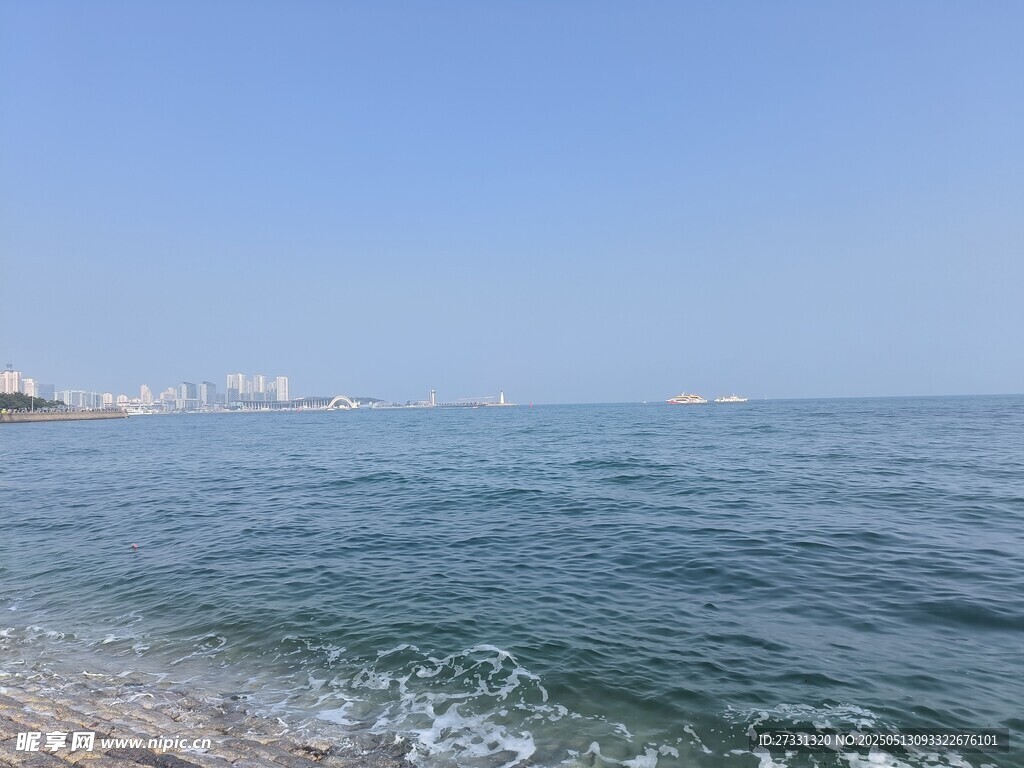 海边美景 蔚蓝大海与天际